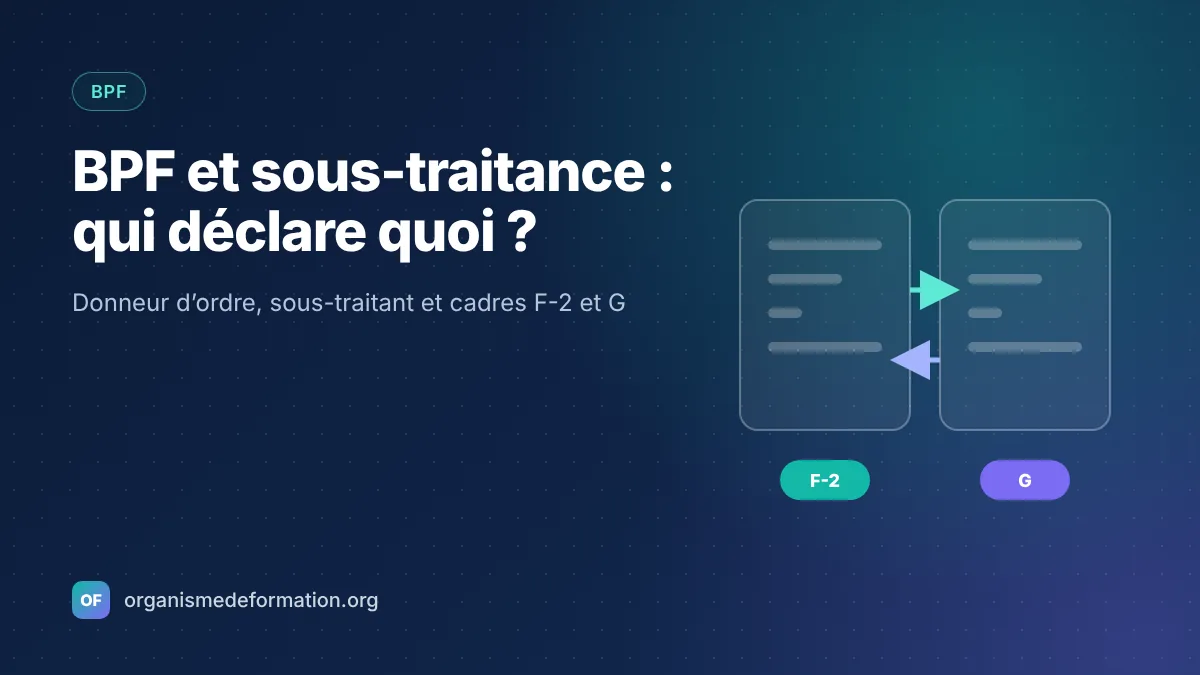 BPF et sous-traitance : qui déclare quoi ?