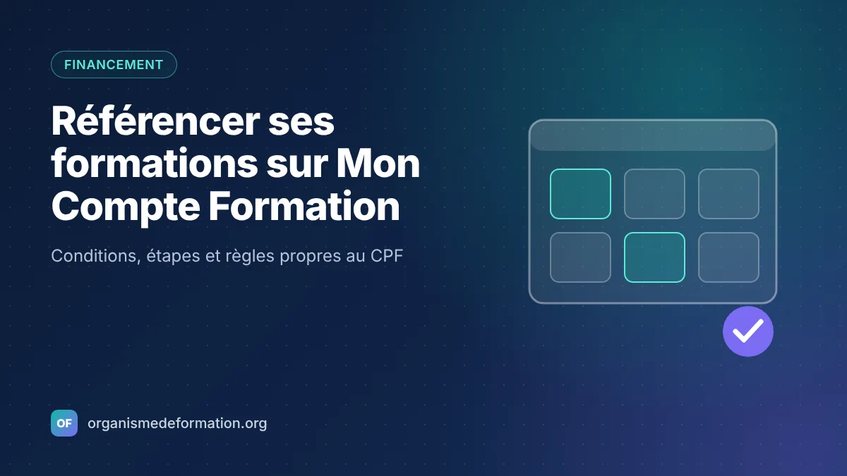 Illustration d’un catalogue de formations publié sur une plateforme en ligne