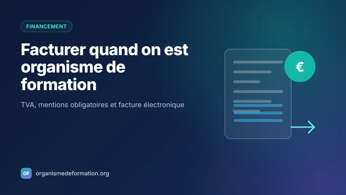 Illustration d’une facture d’organisme de formation envoyée sous forme électronique