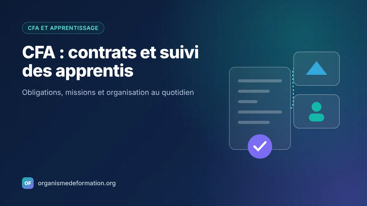 CFA : gérer les contrats d’apprentissage et le suivi des apprentis